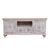 Rustica Reclaimed Wood 2 Drawer TV Media Stand Console Cabinet